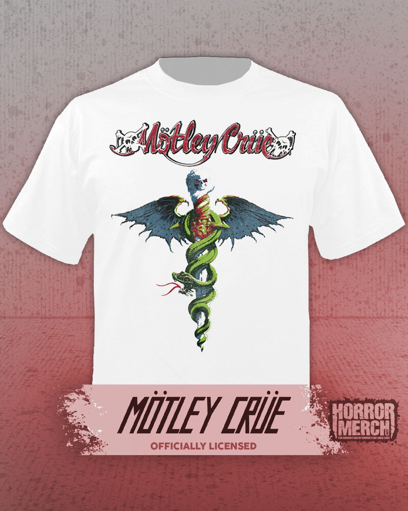 Motley Crue - Dr Feelgood Mens Shirt (White)