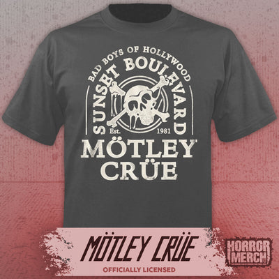 Motley Crue - Skull Logo Mens Shirt (Gray)