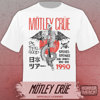 Motley Crue - Feelgood Japan Tour Mens Shirt (White)