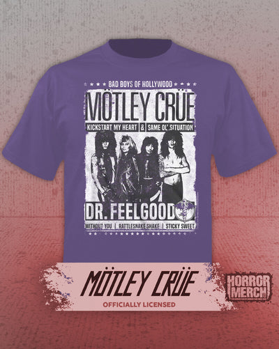 Motley Crue - Feelgood Mens Shirt (Purple)