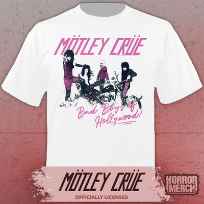 Motley Crue - Bad Boys Mens Shirt (White)