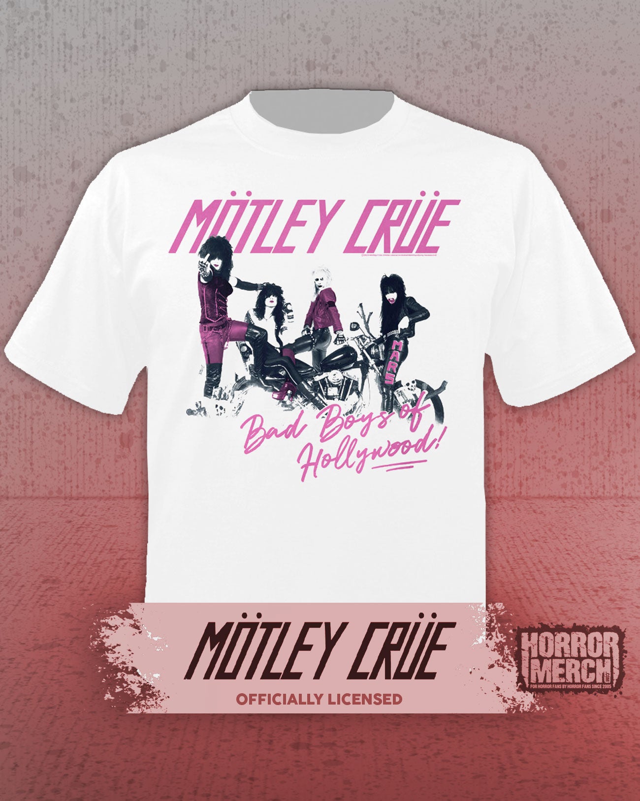 Motley Crue - Bad Boys Mens Shirt (White)