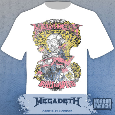 Megadeth - Built For Speed Mens Shirt (White)