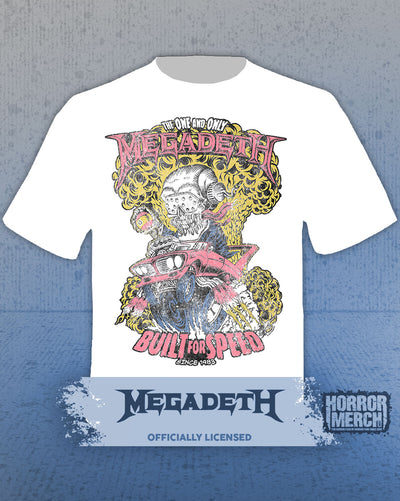 Megadeth - Built For Speed Mens Shirt (White)