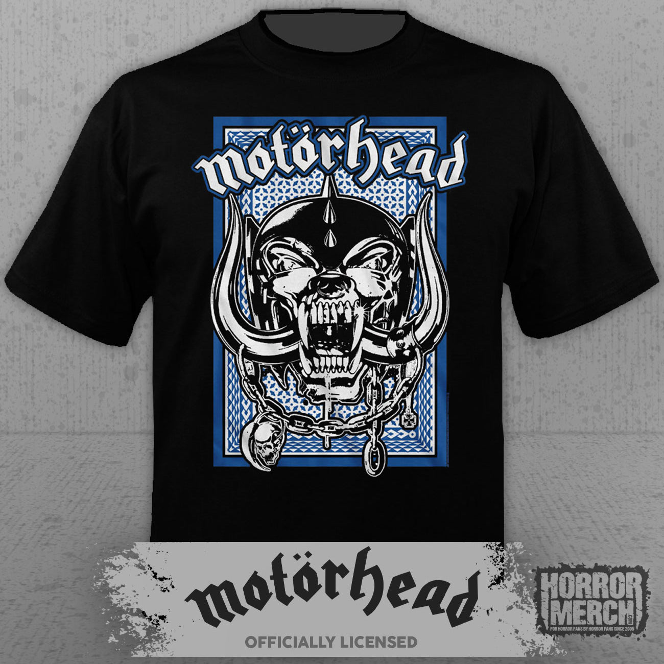Motorhead - Blue Pattern Mens Shirt