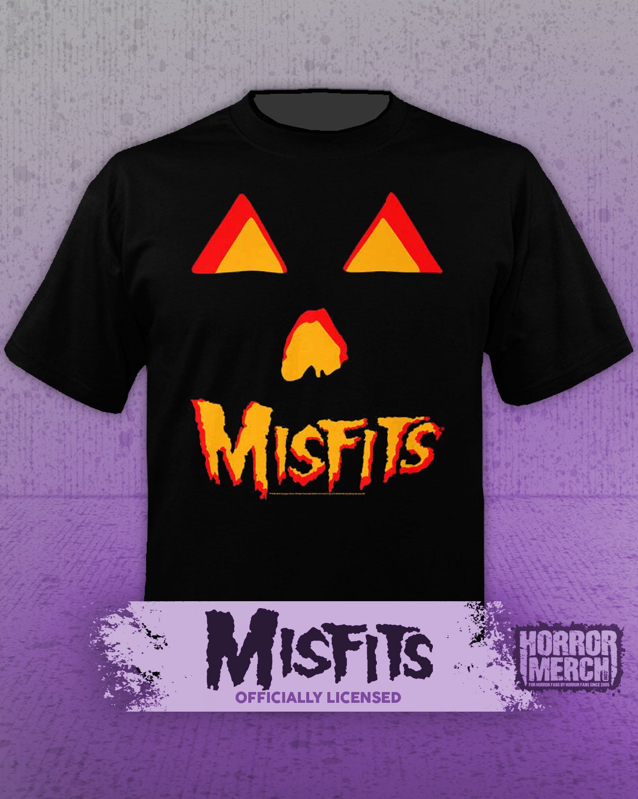 Misfits - Pumpkin Face Logo Duotone Mens Shirt
