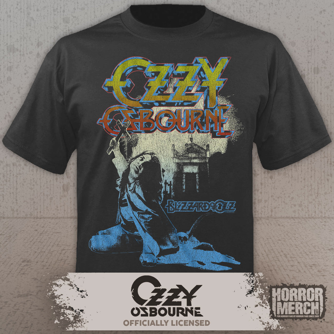 Ozzy Osbourne - Blizzard Of Ozz Mens Shirt (Gray)