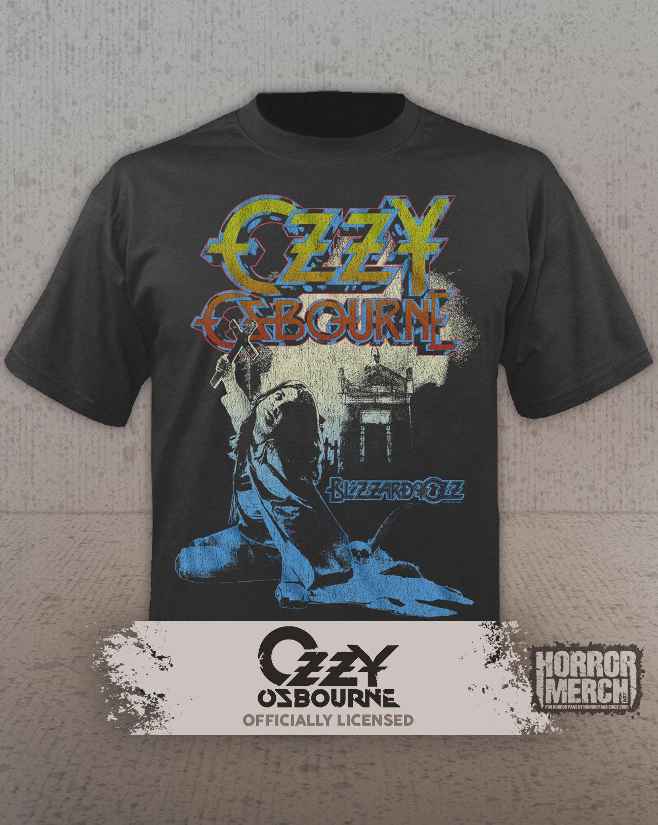Ozzy Osbourne - Blizzard Of Ozz Mens Shirt (Gray)