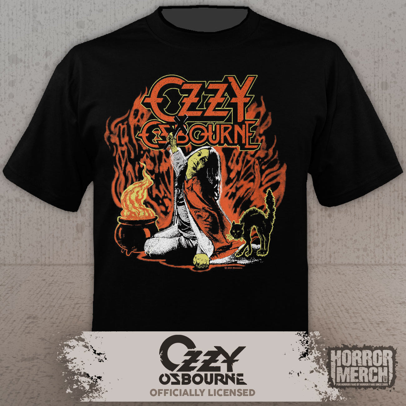 Ozzy Osbourne - Black Cat Mens Shirt