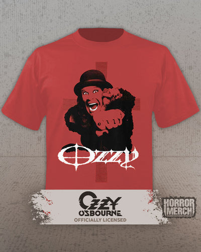 Ozzy Osbourne - Cross Mens Shirt (Red)