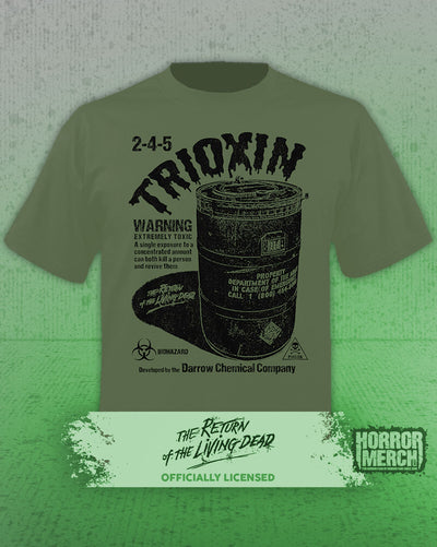 Return Of The Living Dead - Trioxin Cannister (Army Green) Mens Shirt (Green)