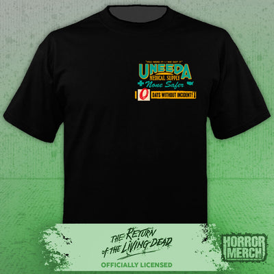 Return Of The Living Dead - Saftey Poster (Front And Back Print) Mens Shirt