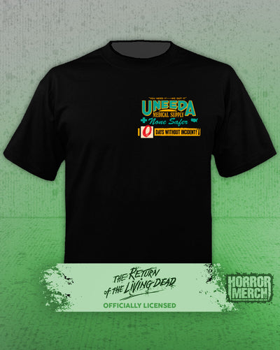 Return Of The Living Dead - Saftey Poster (Front And Back Print) Mens Shirt
