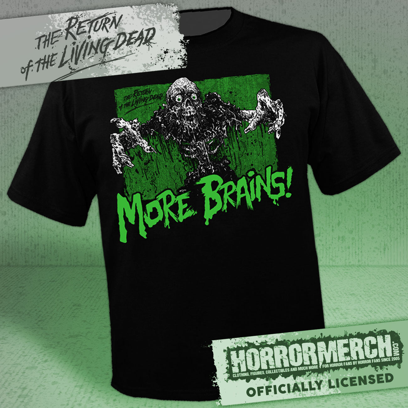 Exclusive -  Return Of The Living Dead - Attack (Green) Mens Shirt