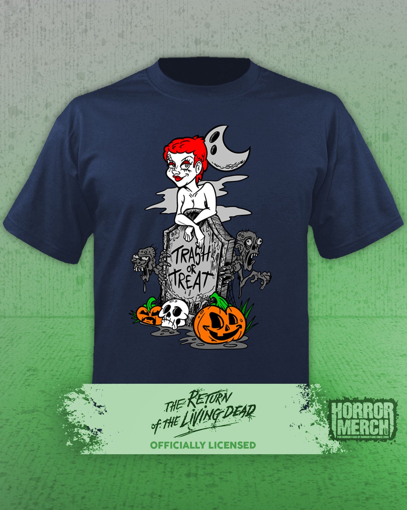 Return Of The Living Dead (Exclusive) - Trash Or Treat Mens Shirt (Blue)