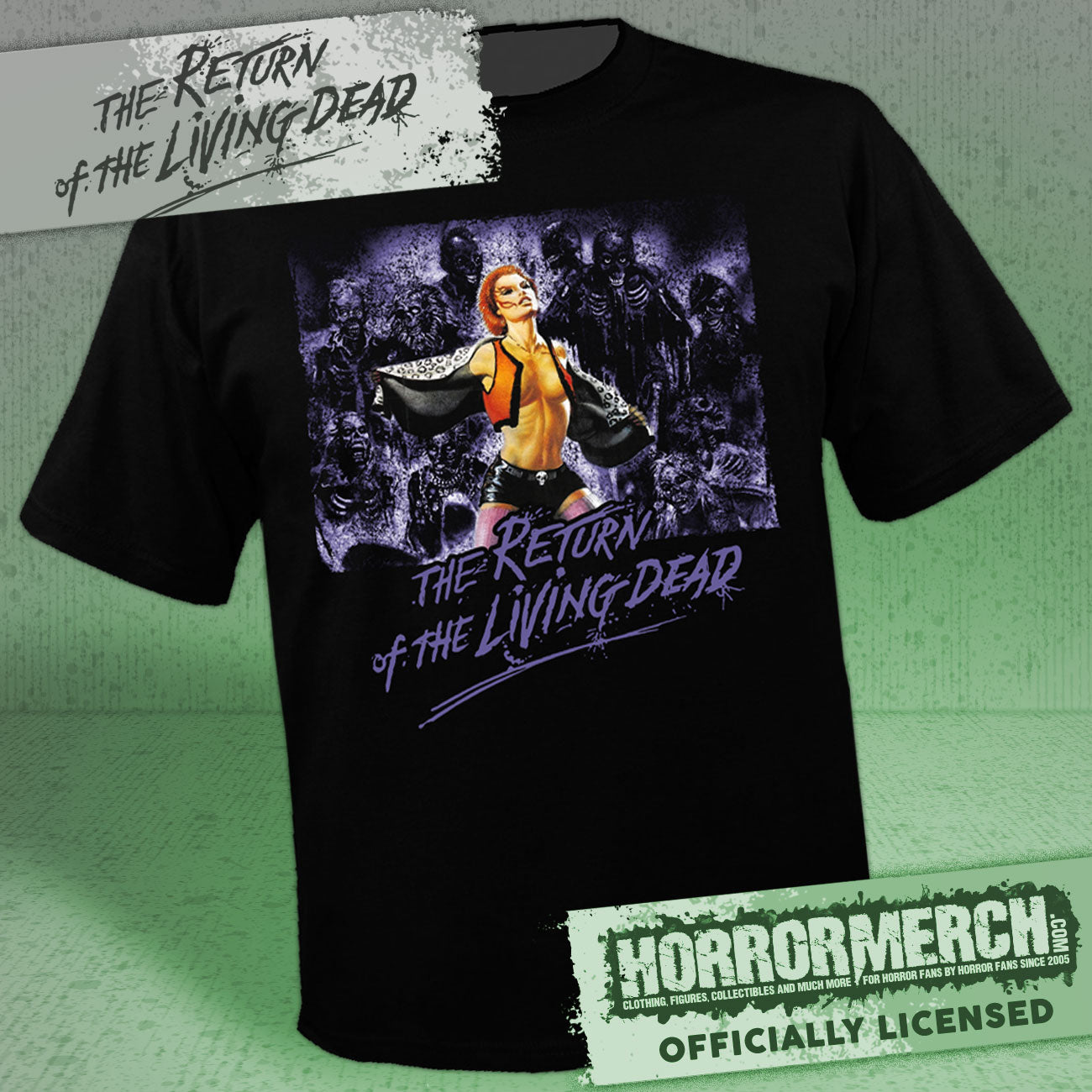 Exclusive -  Return Of The Living Dead - Trash Poster (Purple) Mens Shirt