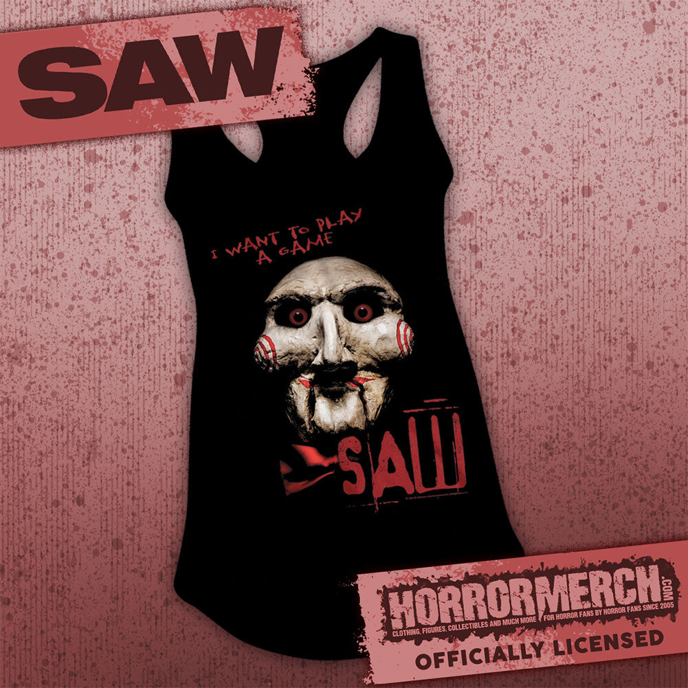 Saw - Billy Close-Up [Womens Racerback Tanktop]