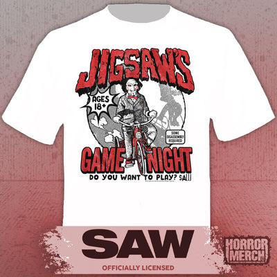Saw - Game Night Mens Shirt (White)