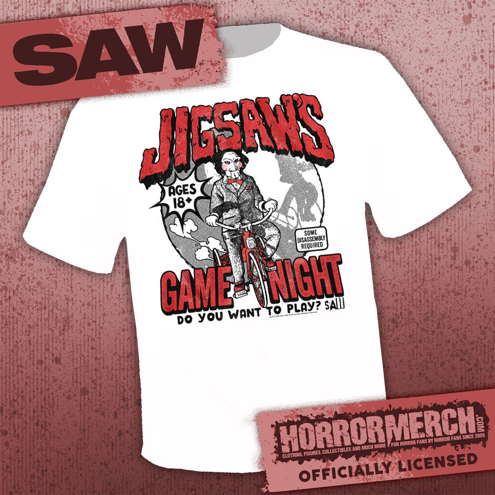 Saw - Game Night (White) [Mens Shirt]