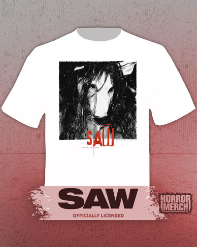 Saw - Pig Close-Up Mens Shirt (White)