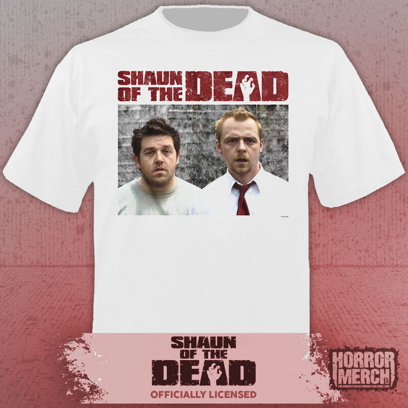 Shaun Of The Dead - Shaun + Ed Mens Shirt (White)