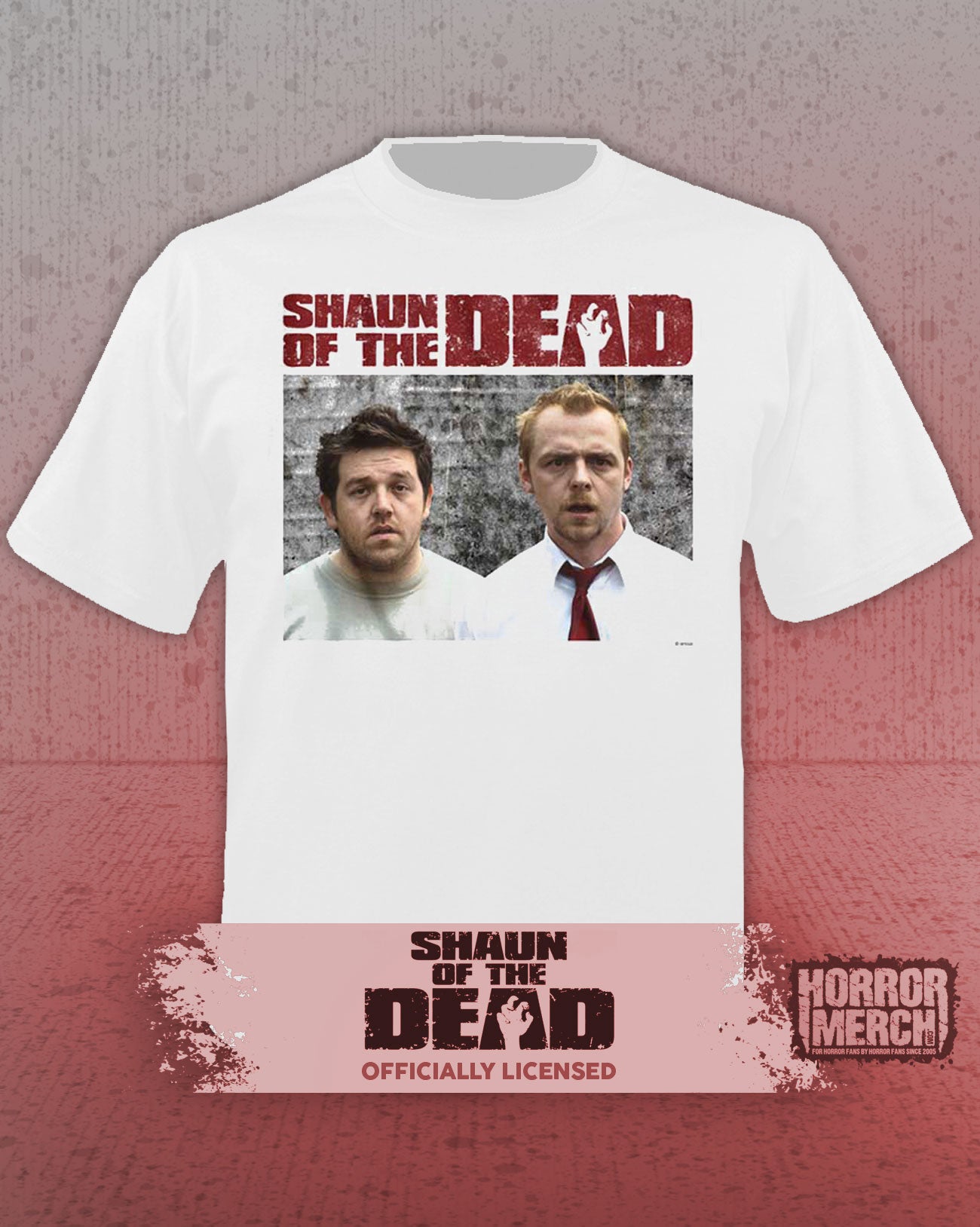 Shaun Of The Dead - Shaun + Ed Mens Shirt (White)