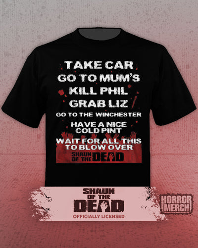 Shaun Of The Dead - The Plan Mens Shirt