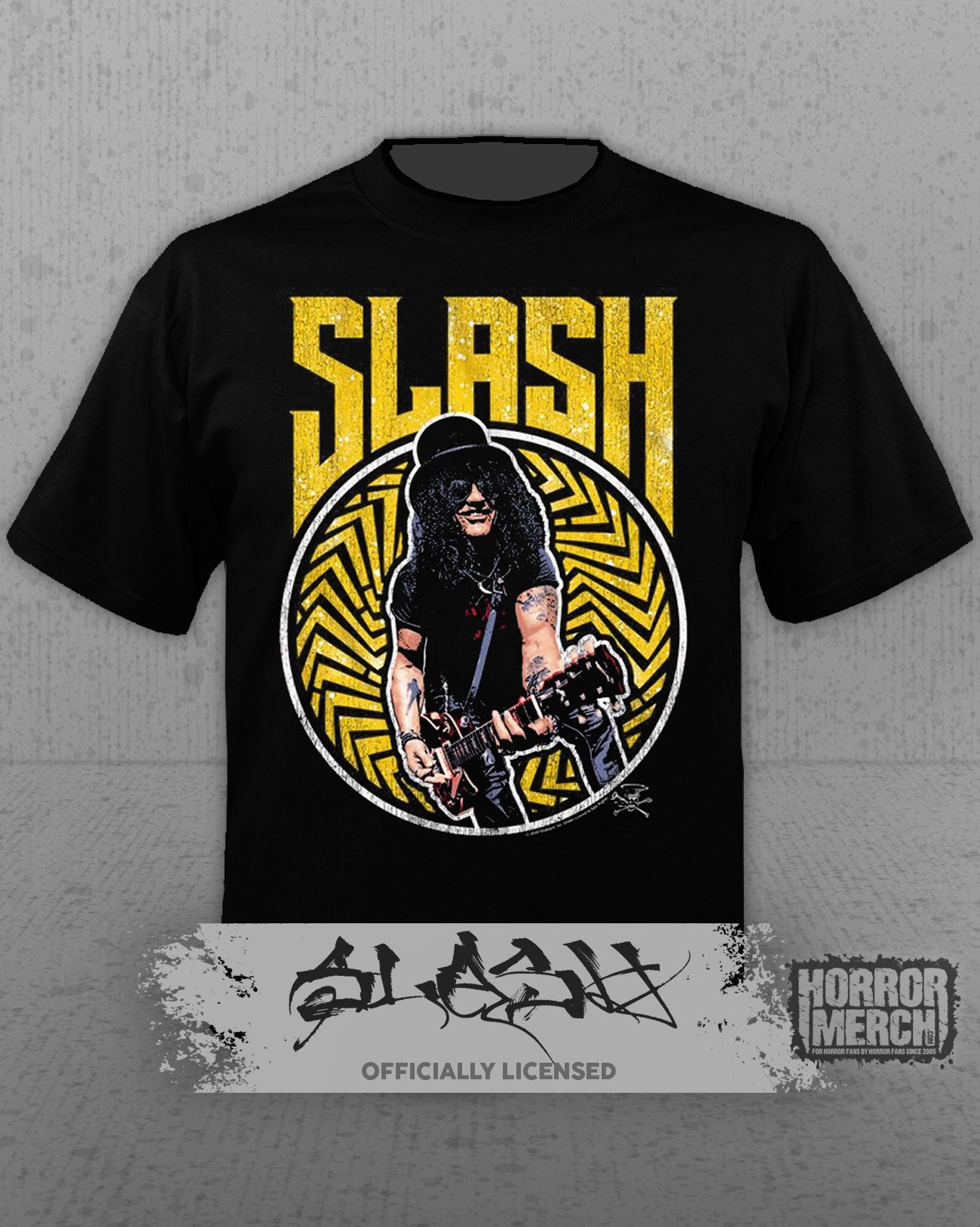 Guns N Roses - Closeup (Yellow) (Slash) Mens Shirt