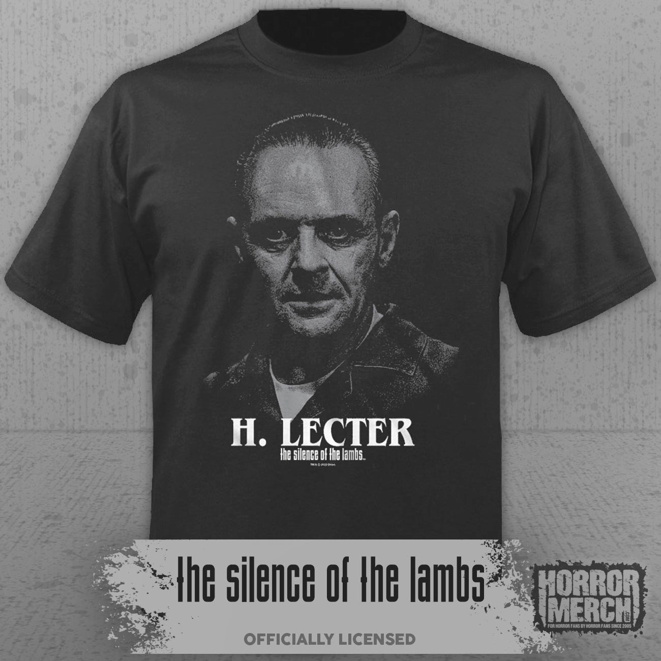 Silence Of The Lambs - Hannibal Portrait Mens Shirt (Gray)
