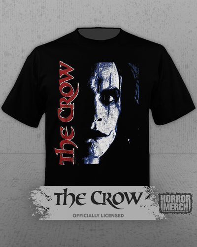 Crow - Close Up (Blue Distress) Mens Shirt