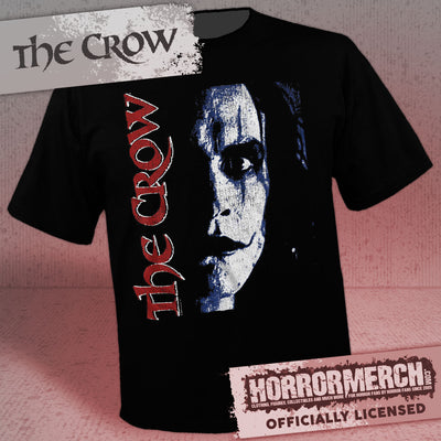 Crow - Close Up (Blue Distress) Mens Shirt