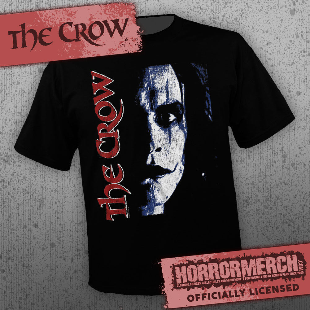 Crow - Close Up (Blue Distress) [Mens Shirt]