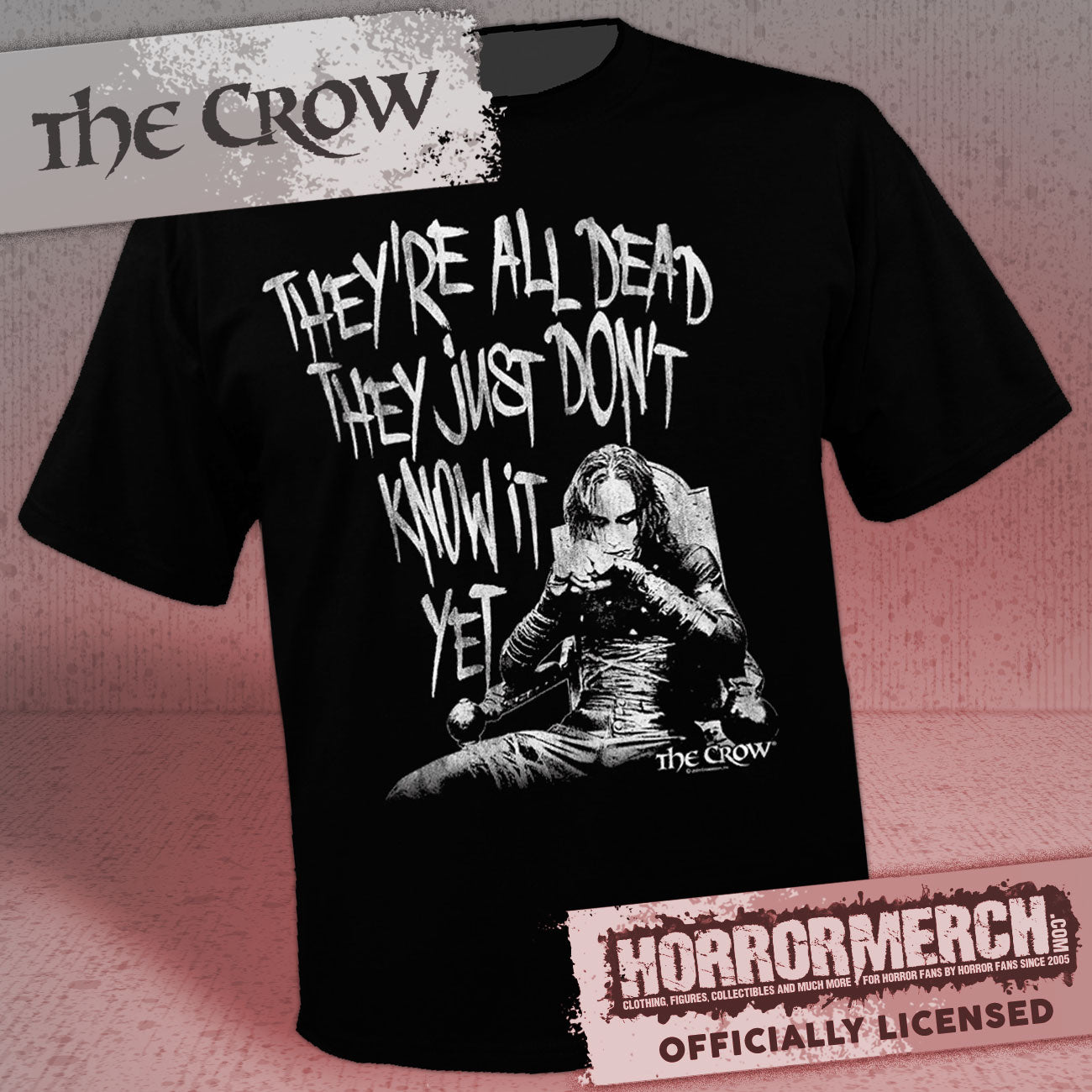 Crow - Theyre All Dead (White Text) Mens Shirt