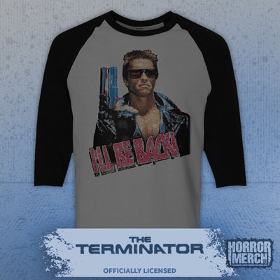 Terminator - I'll Be Back Baseball Shirt (Gray)