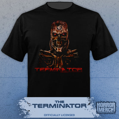 Terminator - Endoskeleton Red Logo Mens Shirt