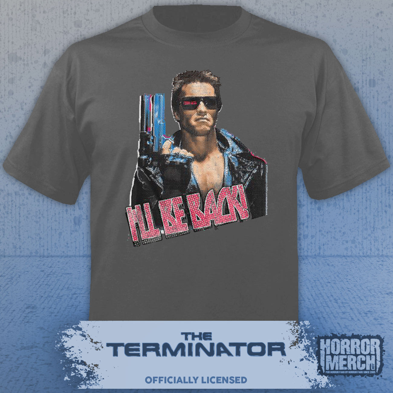Terminator - I'll Be Back Mens Shirt (Gray)