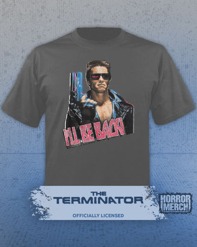 Terminator - I'll Be Back Mens Shirt (Gray)