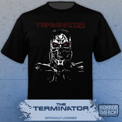 Terminator - Endoskeleton White Logo Mens Shirt