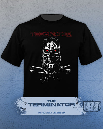 Terminator - Endoskeleton White Logo Mens Shirt