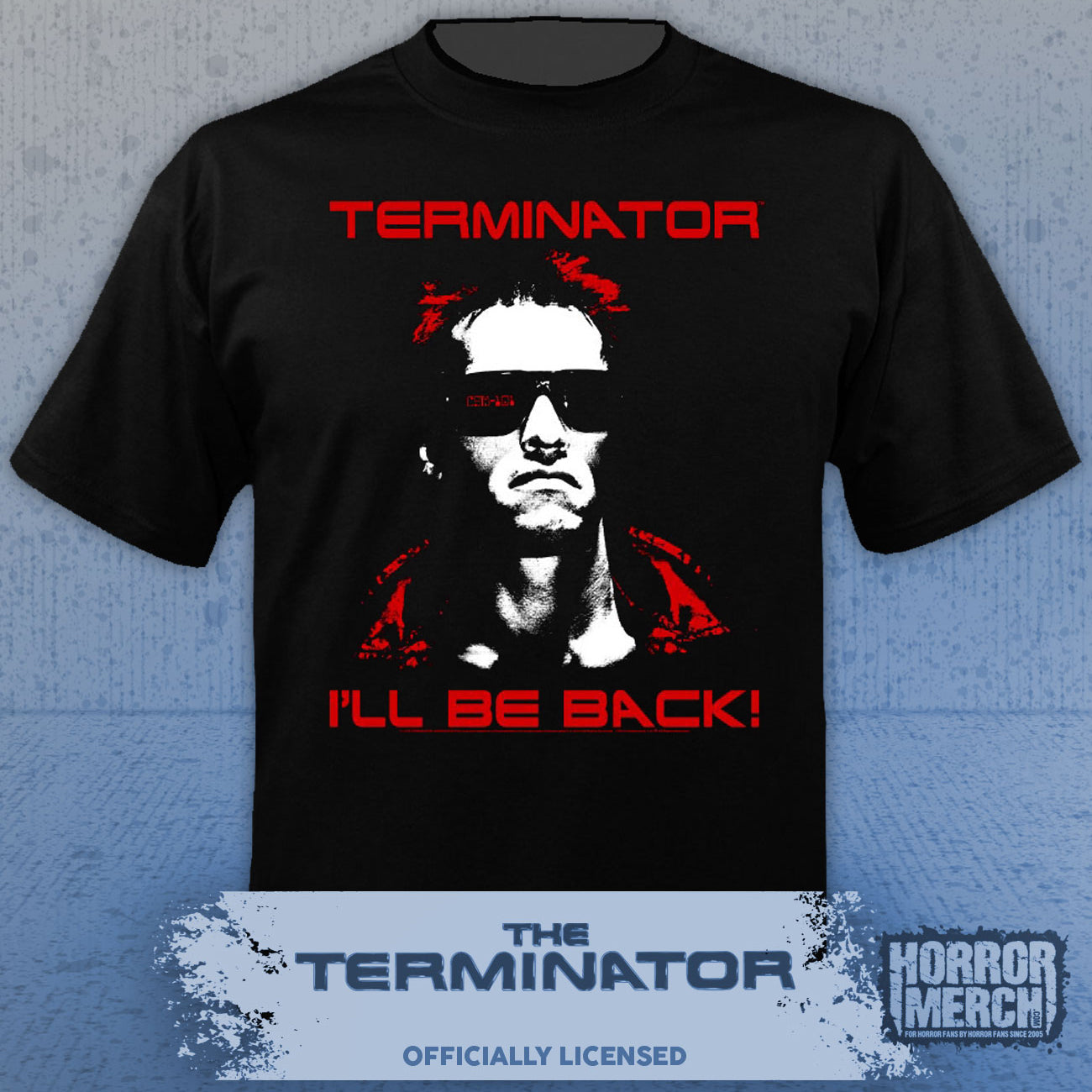 Terminator - I'll Be Back Red Logo Mens Shirt