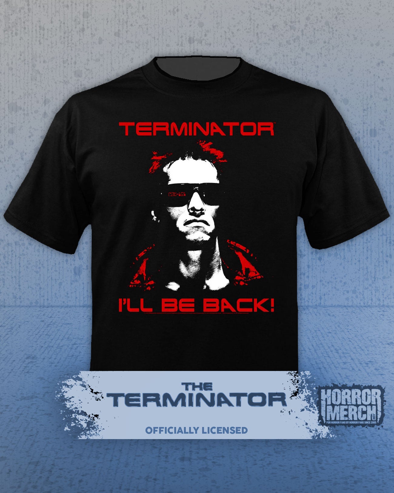 Terminator - I'll Be Back Red Logo Mens Shirt