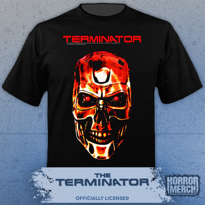 Terminator - Endoskeleton Face Closeup Mens Shirt