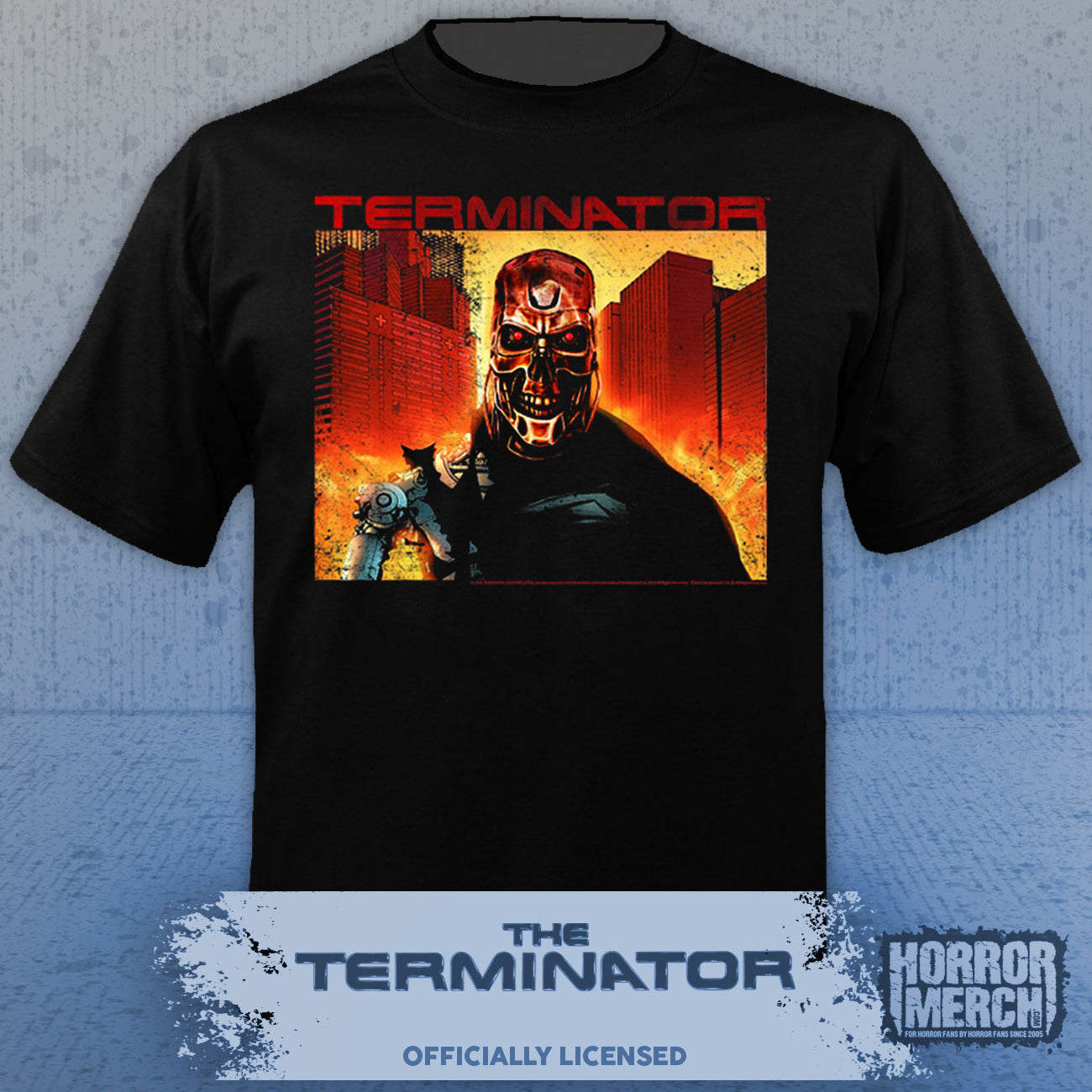 Terminator - Endoskeleton Battle Mens Shirt