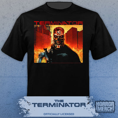 Terminator - Endoskeleton Battle Mens Shirt