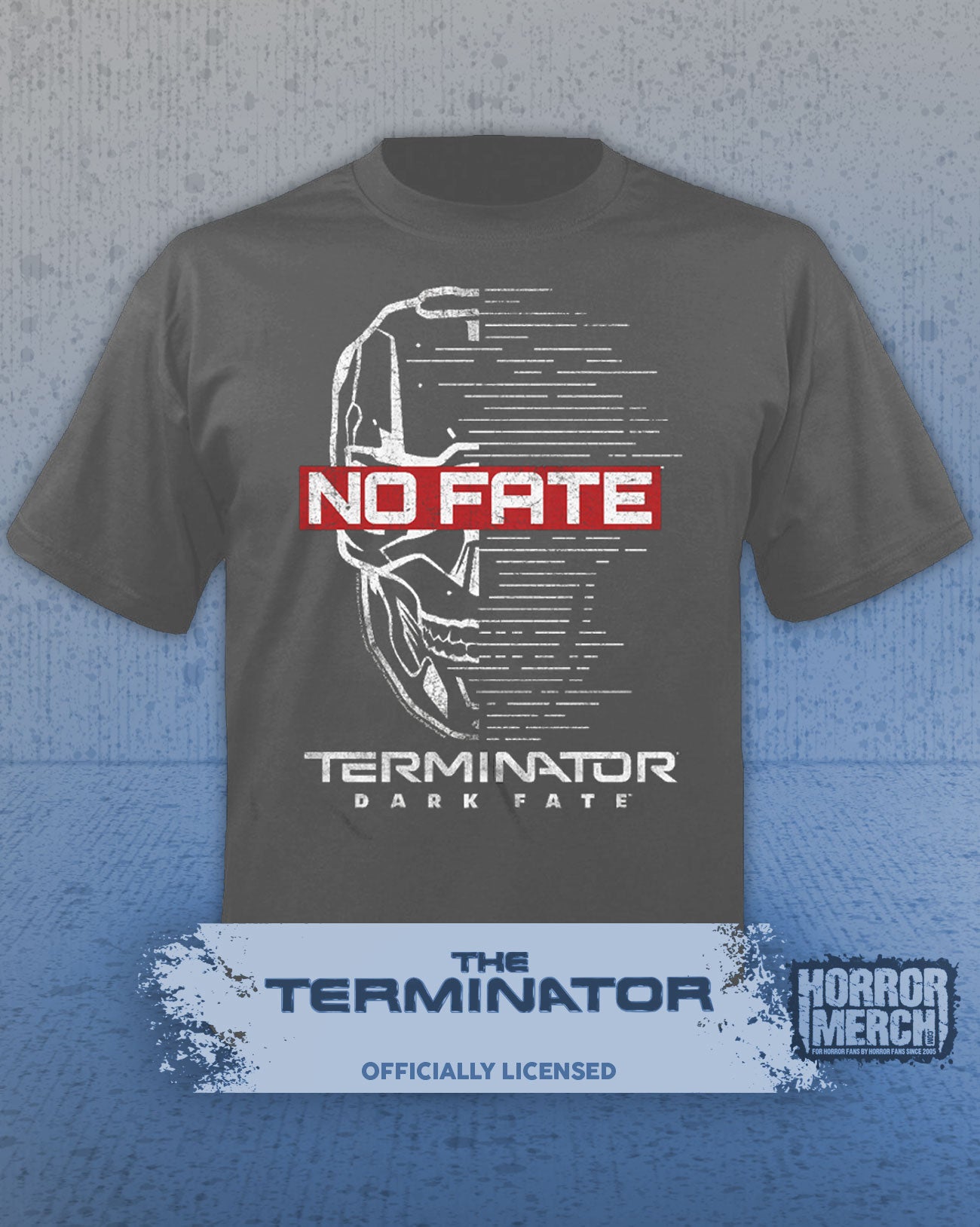 Terminator - No Fate Mens Shirt (Gray)