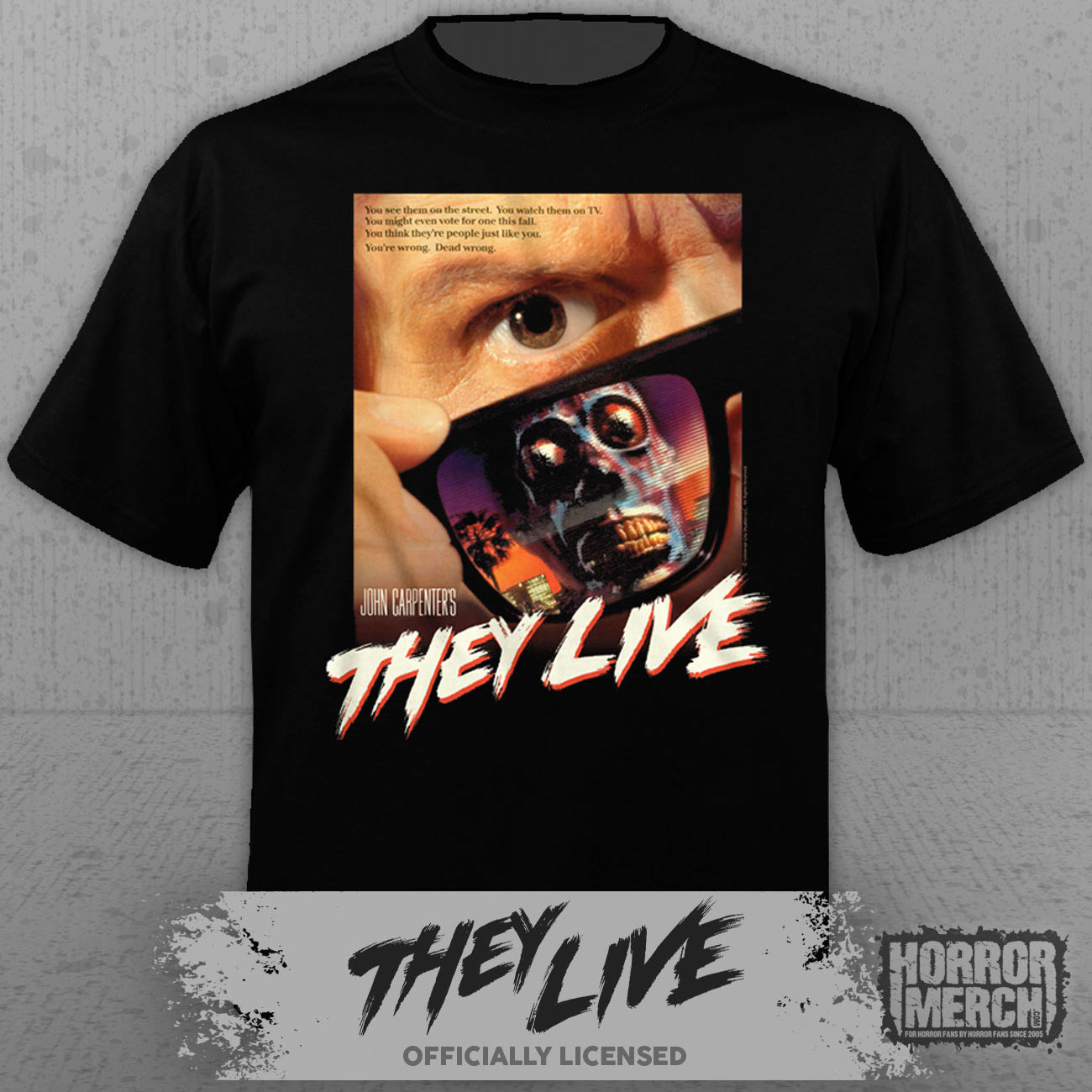 They Live - Poster Mens Shirt