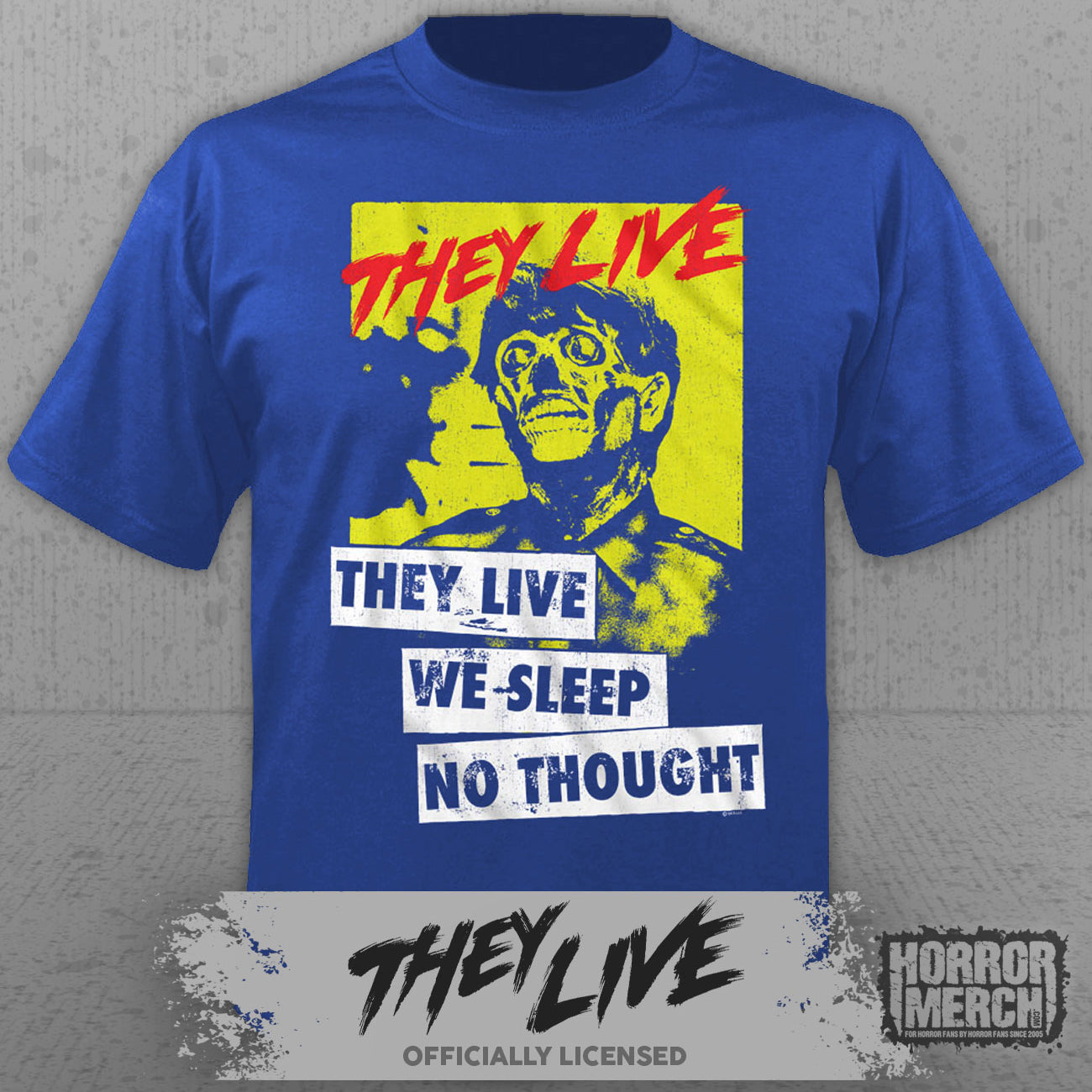 They Live - Neon Poster Mens Shirt  (Blue)