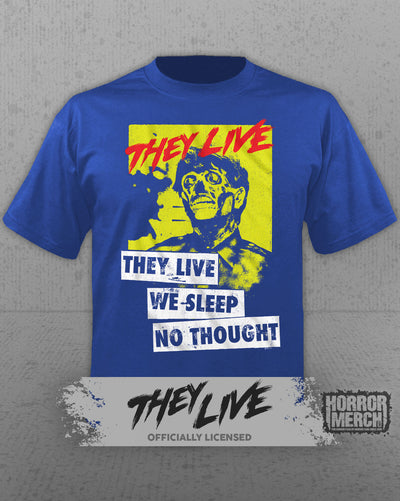 They Live - Neon Poster Mens Shirt  (Blue)