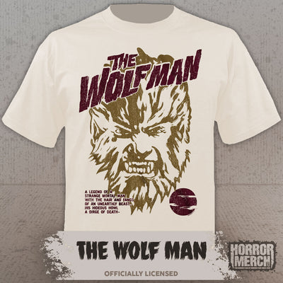 Wolfman - A Strange Mortal Man Mens Shirt (Cream)
