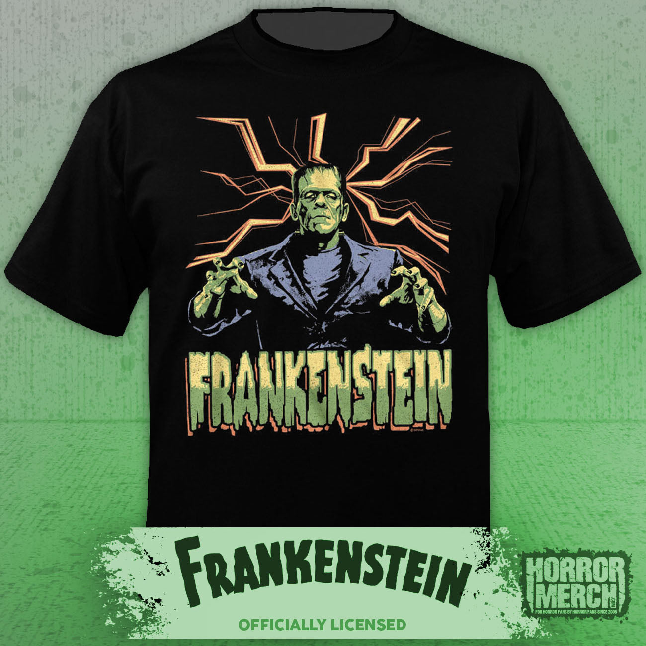 Frankenstein - Lightning Mens Shirt